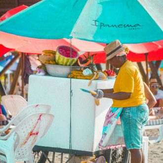 vendors on the beach in mallorca