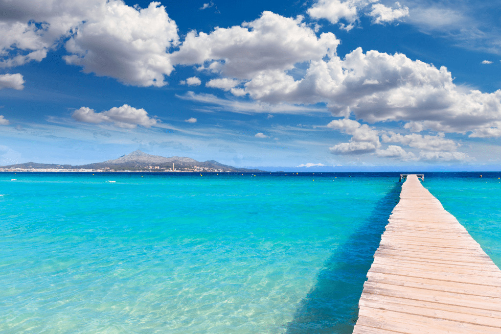 Playa de Muro wooden piers