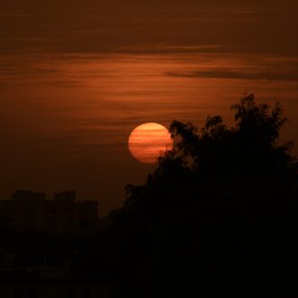 Blood moon in Palma de Mallorca