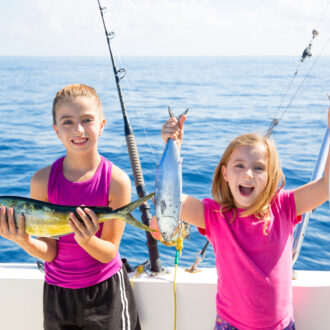 family fishing in mallorca