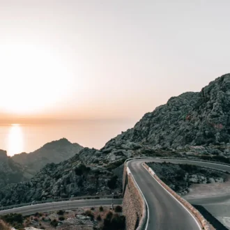 Scenic coastal road between Camp de Mar and Port d’Andratx Mallorca