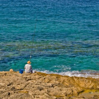 Family fishing in Mallorca