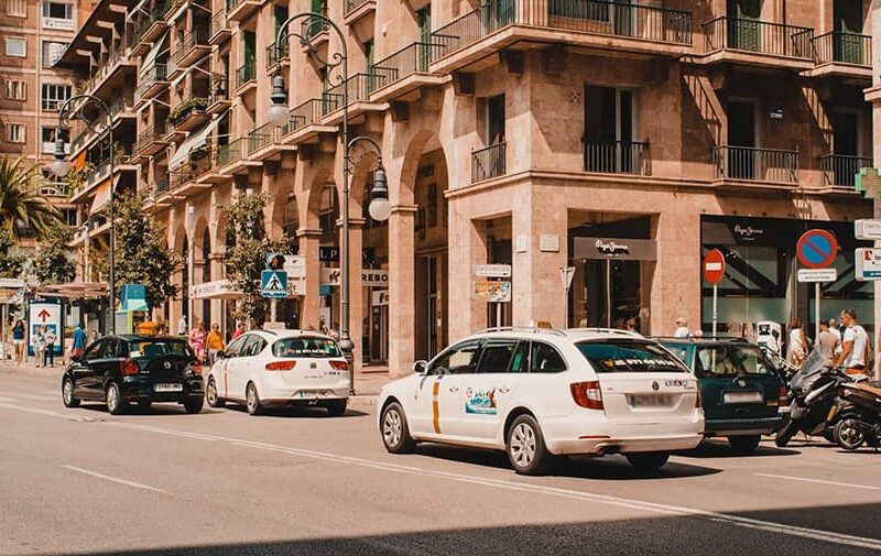 Taxi stand in central Palma de Mallorca
